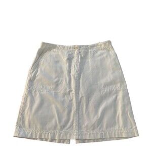 Lauren Ralph Lauren White denim utility skirt with pockets Sz 12